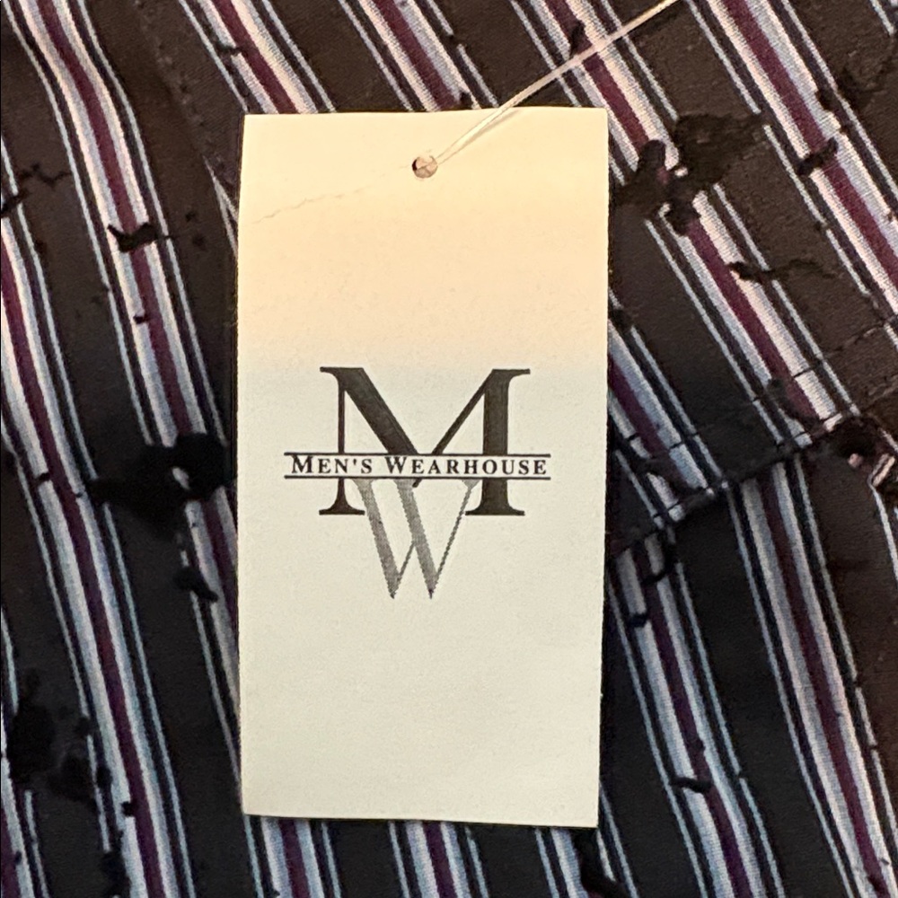 NWT 2XLT Men’s Warehouse Fancy Velvet Accent Dress Shirt - Picture 8 of 8